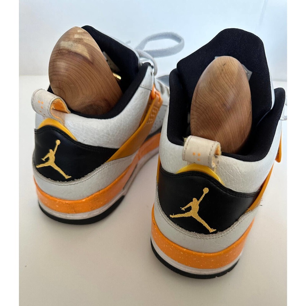 Jordan Flight 45 2014 Pure Platinum Atomic Mango 644846-016 Men's Size 12 - Picture 13 of 15